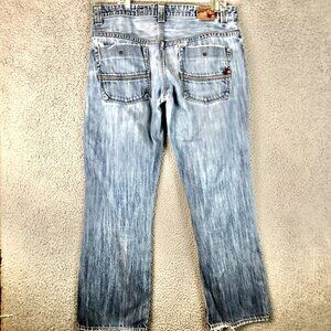 Men’s‎ Quicksilver Medium Wash Y2K Style Blue Denim Jeans Baggy 36x31